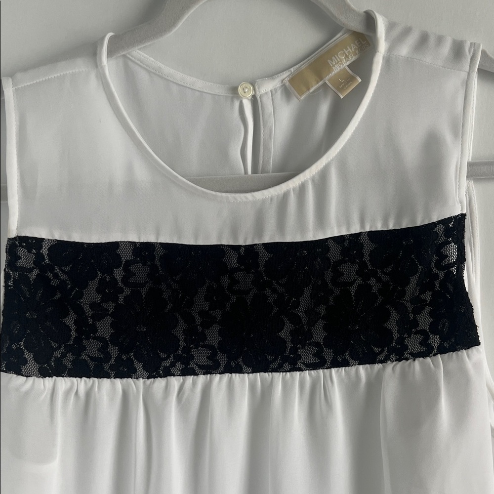 Michael Kors Women's Top with Black Lace Detail